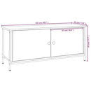 tv-bord med låger 102x35x45 cm konstrueret træ grå sonoma-eg