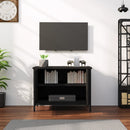 tv-bord med låger 60x35x45 cm konstrueret træ sort