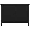 tv-bord med låger 60x35x45 cm konstrueret træ sort
