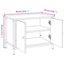 tv-bord med låger 60x35x45 cm konstrueret træ sort