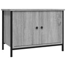 tv-bord med låger 60x35x45 cm konstrueret træ grå sonoma-eg