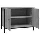 tv-bord med låger 60x35x45 cm konstrueret træ grå sonoma-eg