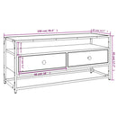 tv-bord 100x35x45 cm konstrueret træ sort