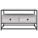 tv-bord 80x35x45 cm konstrueret træ grå sonoma-eg