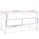 tv-bord 80x35x45 cm konstrueret træ grå sonoma-eg