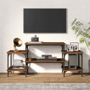 tv-bord 117x35x52 cm konstrueret træ brun egetræsfarve