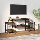 tv-bord 117x35x52 cm konstrueret træ brun egetræsfarve