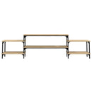 tv-bord 197x35x52 cm konstrueret træ sonoma-eg