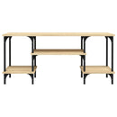 tv-bord 102x35x45,5 cm konstrueret træ sonoma-eg