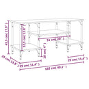 tv-bord 102x35x45,5 cm konstrueret træ røget egetræsfarve