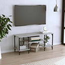 tv-bord 102x35x45,5 cm konstrueret træ grå sonoma-eg