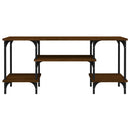 tv-bord 102x35x45,5 cm konstrueret træ brun egetræsfarve