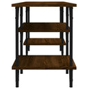 tv-bord 102x35x45,5 cm konstrueret træ brun egetræsfarve