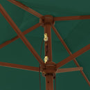 haveparasol med træstang 198x198x231 cm grøn