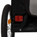 Cykelanhænger til kæledyr med opbevaring Sort 125 x 53 x 54 cm