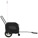 Cykelanhænger til kæledyr med opbevaring Sort 125 x 53 x 54 cm