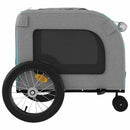 cykeltrailer til kæledyr oxfordstof og jern blå og grå