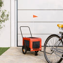 hundetrailer til cykel oxfordstof og jern orange og sort