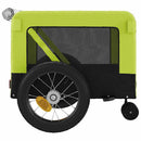 hundetrailer til cykel oxfordstof og jern grøn og sort