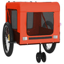 hundetrailer til cykel oxfordstof og jern orange og sort
