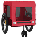 hundetrailer til cykel oxfordstof og jern rød og sort