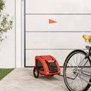 cykeltrailer til kæledyr oxfordstof og jern orange