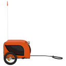 hundetrailer til cykel oxfordstof og jern orange og sort