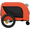 hundetrailer til cykel oxfordstof og jern orange og sort