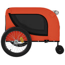 hundetrailer til cykel oxfordstof og jern orange og sort