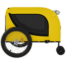 hundetrailer til cykel oxfordstof og jern gul og sort