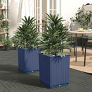 plantekasser 2 stk. 30x30x37 cm polypropylen blågrå