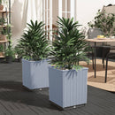 plantekasser 2 stk. 30x30x37 cm polypropylen lysegrå