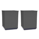 plantekasser 2 stk. 30x30x37 cm polypropylen sort