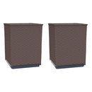 plantekasser 2 stk. 30x30x37 cm polypropylen brun