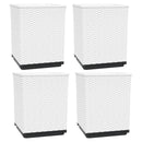 plantekasser 4 stk. 30x30x37 cm polypropylen hvid