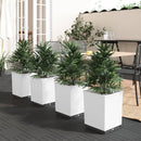 plantekasser 4 stk. 30x30x37 cm polypropylen hvid