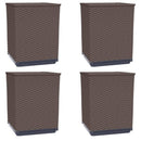 plantekasser 4 stk. 30x30x37 cm polypropylen brun