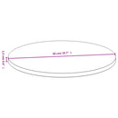 bordplade Ø50x1,5 cm bambus