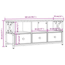 tv-bord 102x33x45 cm konstrueret træ og jern sort