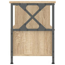 tv-bord 90x33x45 cm konstrueret træ og jern sonoma-eg