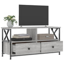 tv-bord 90x33x45 cm konstrueret træ og jern grå sonoma-eg