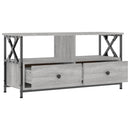 tv-bord 90x33x45 cm konstrueret træ og jern grå sonoma-eg