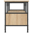tv-bord 100x35x45 cm konstrueret træ og jern sonoma-eg