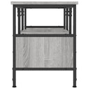 tv-bord 100x35x45 cm konstrueret træ og jern grå sonoma-eg