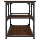 tv-bord 103x38x46,5 cm konstrueret træ og stål brun eg