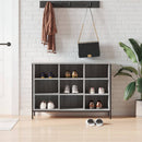 skoskab 100x35x70 cm konstrueret træ grå sonoma-eg