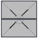 havebord 80x80x72,5 cm stål og meshstof antracitgrå