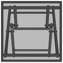 foldbart havebord 38x38x38 cm stål og meshstof antracitgrå