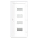hoveddør 100x210 cm aluminium og PVC hvid