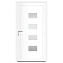 hoveddør 110x210 cm aluminium og PVC hvid